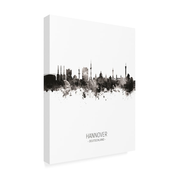 Michael Tompsett 'Hannover Germany Skyline Portrait II' Canvas Art,24x32